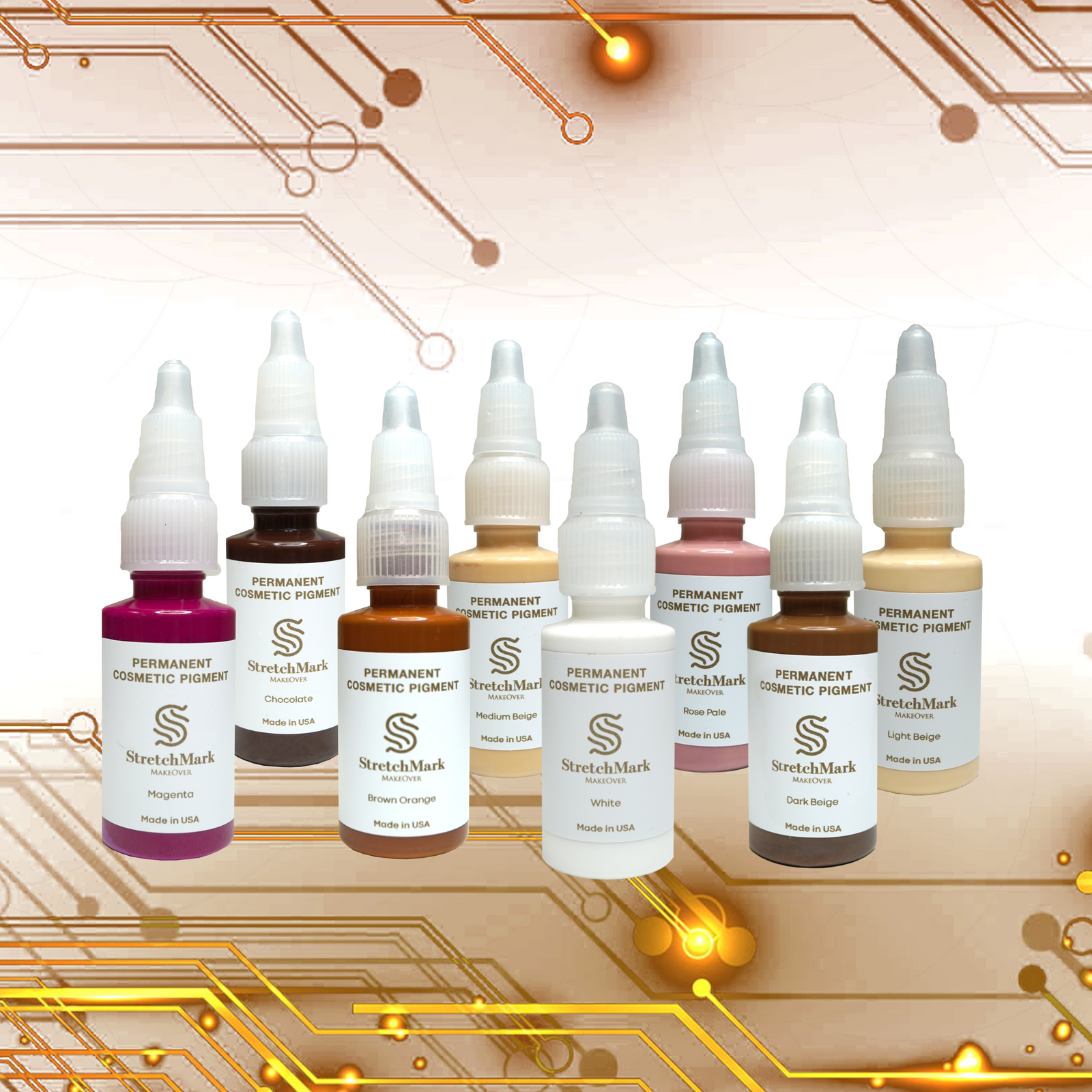 8 Stretch Mark Pigments For Camouflaje Procedure