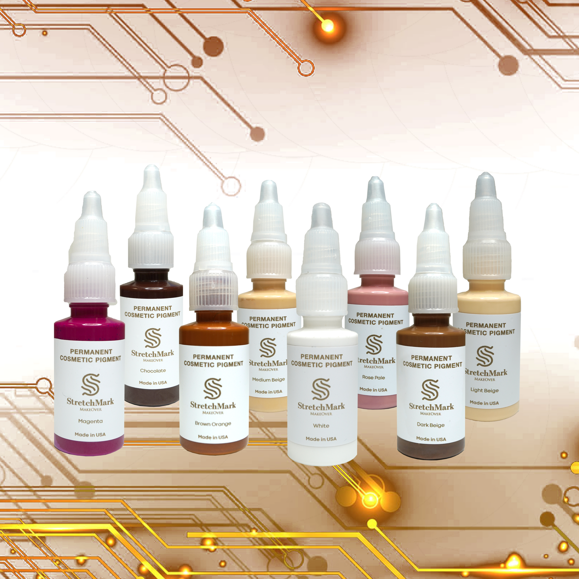 8 Stretch Mark Pigments For Camouflaje Procedure